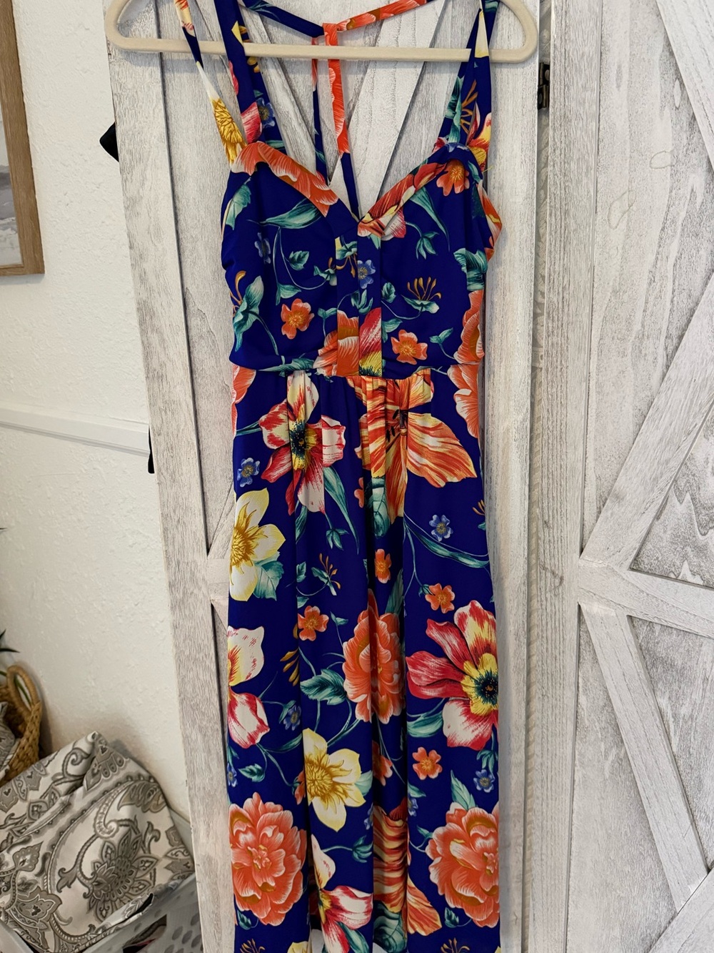 BIG SALE Anthropologie Floral Halter Midi Dress by Mouliette Soeurs! 168$. sz.2